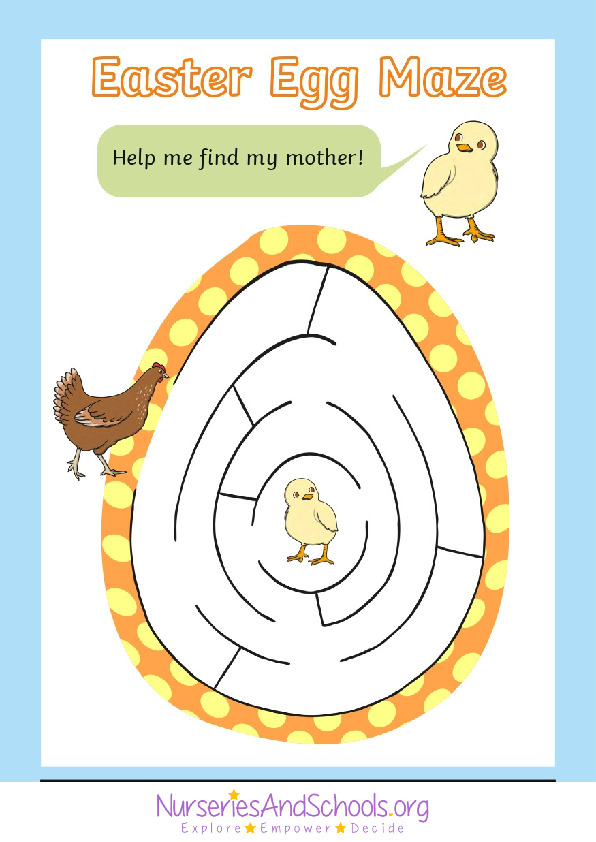 Easter Egg Maze activity