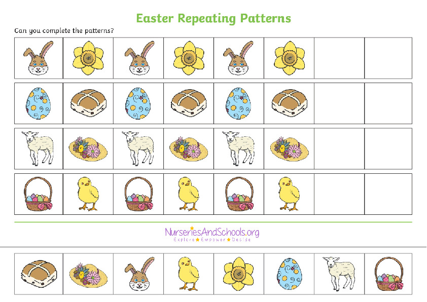 Easter repeating patterns activity