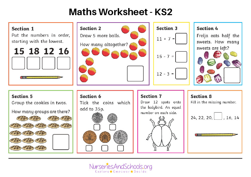 Maths Worksheet - KS2