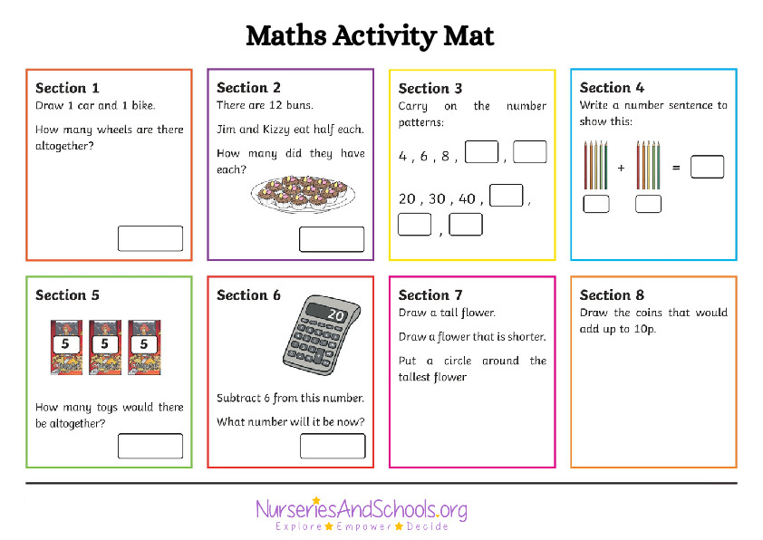 Maths Activity Mat