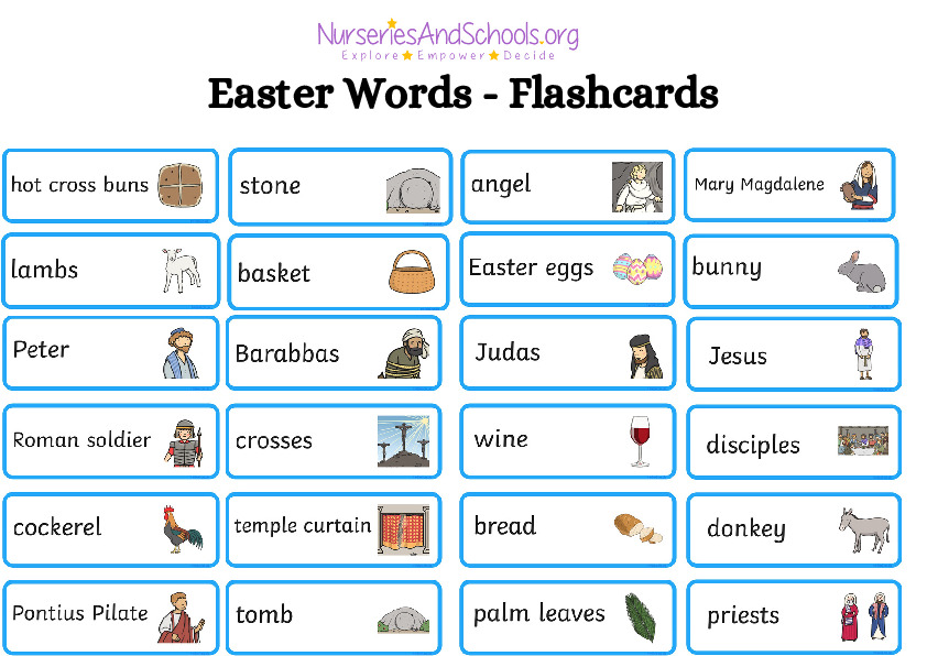 Easter Words - Flashcards