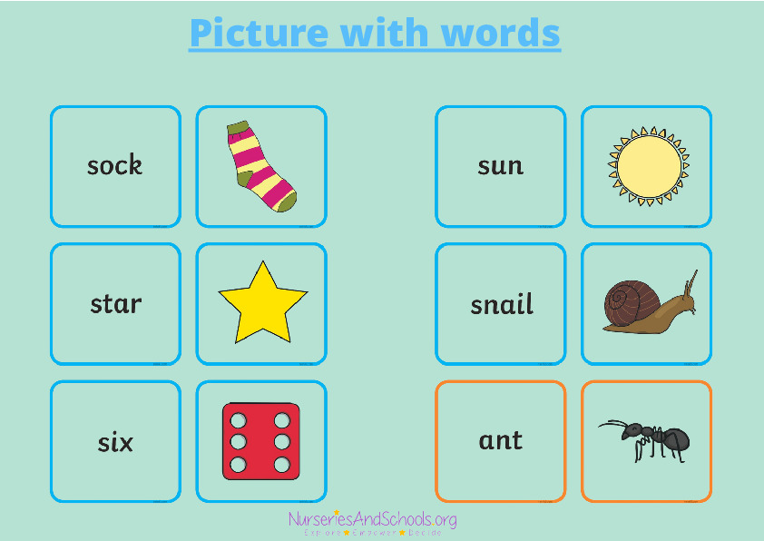 Picture with words - SEN cards