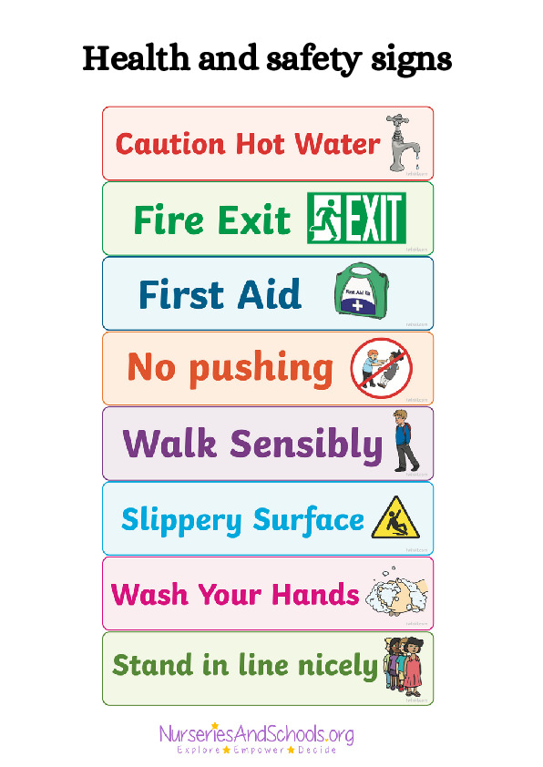 Health and safety signs