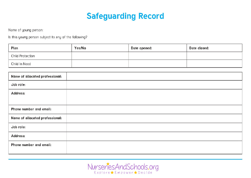 Safeguarding record