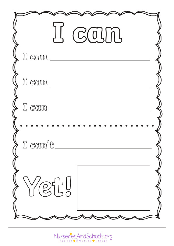 Growth Mindset Affirmation Activity: I Can