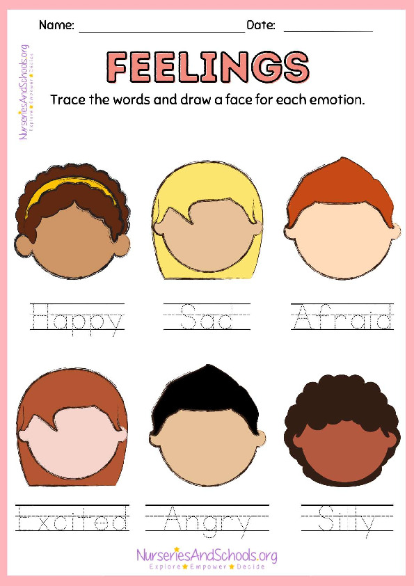 Emotions and Feelings Activity Worksheet