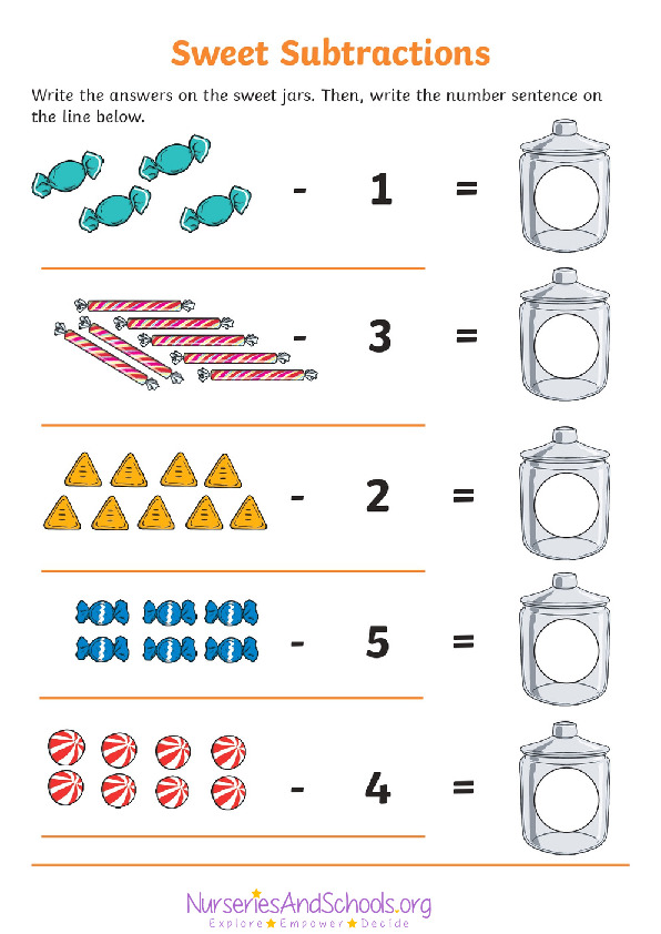 Maths - Subtraction worksheet