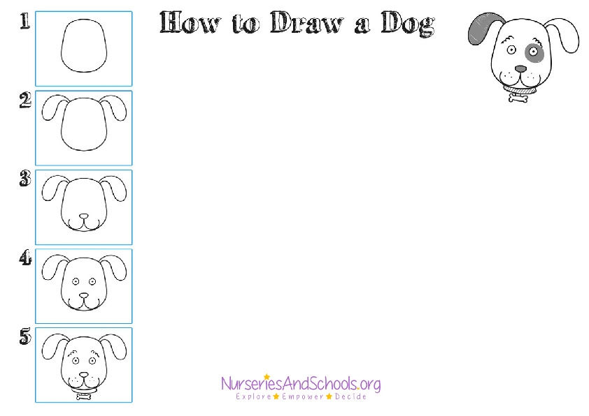 how to draw a dog