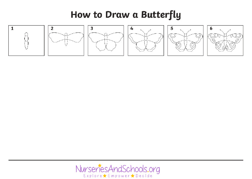 how to draw a butterfly