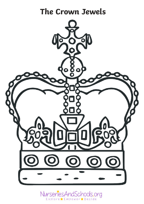 Colouring crown - Platinum jubilee