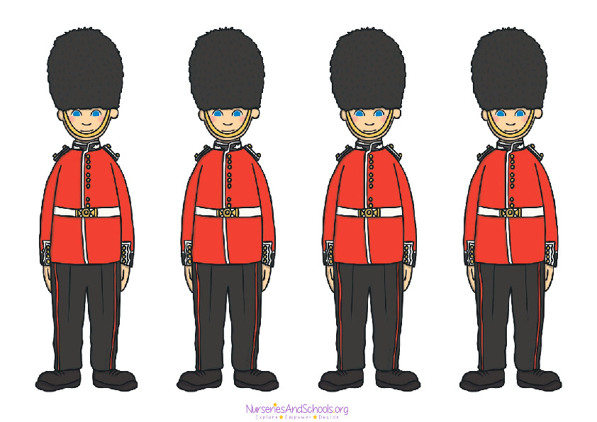 Palace Guard Stick Puppets - platinum jubilee