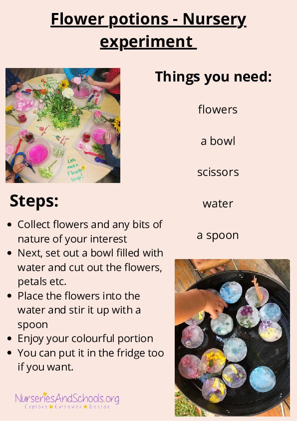 Flower potions - Nursery experiment
