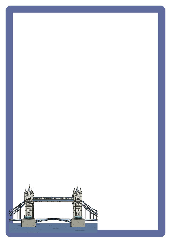 London Tower Bridge Page Border - Platinum jubilee