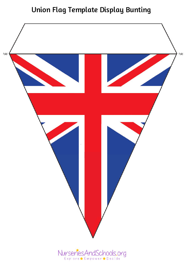 Union Flag Template Display Bunting - platinum jubilee