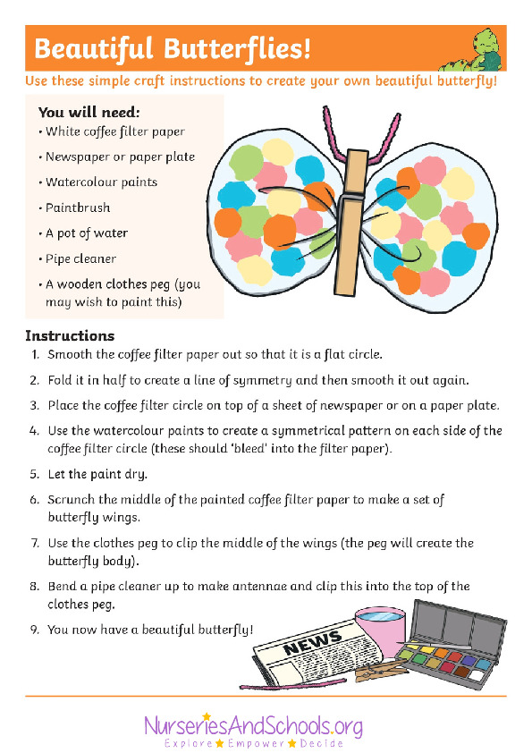 Butterfly craft - paint