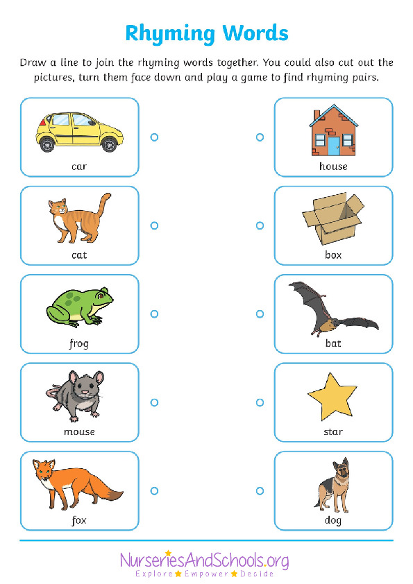 Rhyming pairs - English
