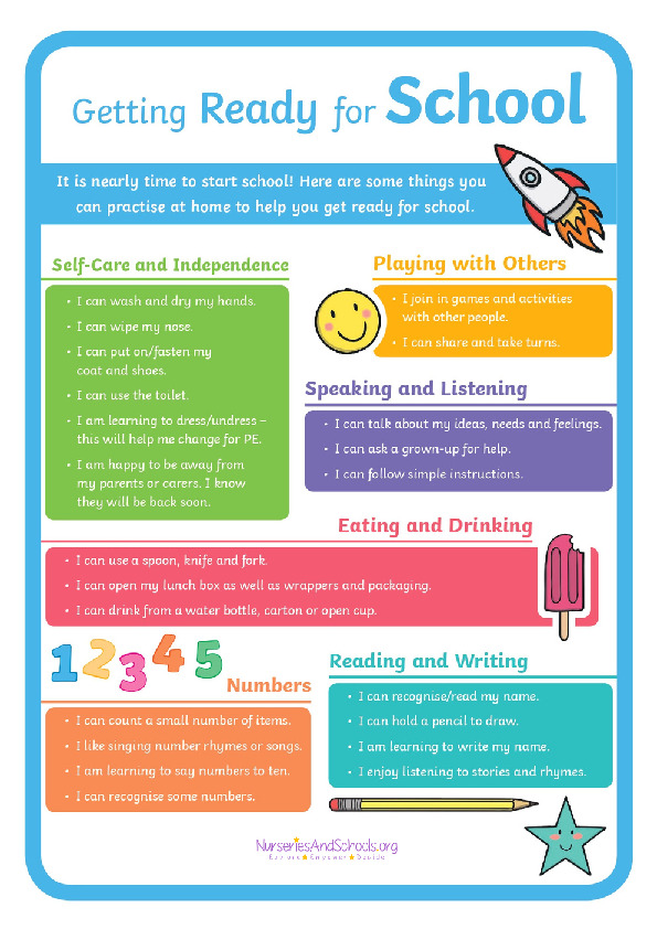 Getting ready for school poster