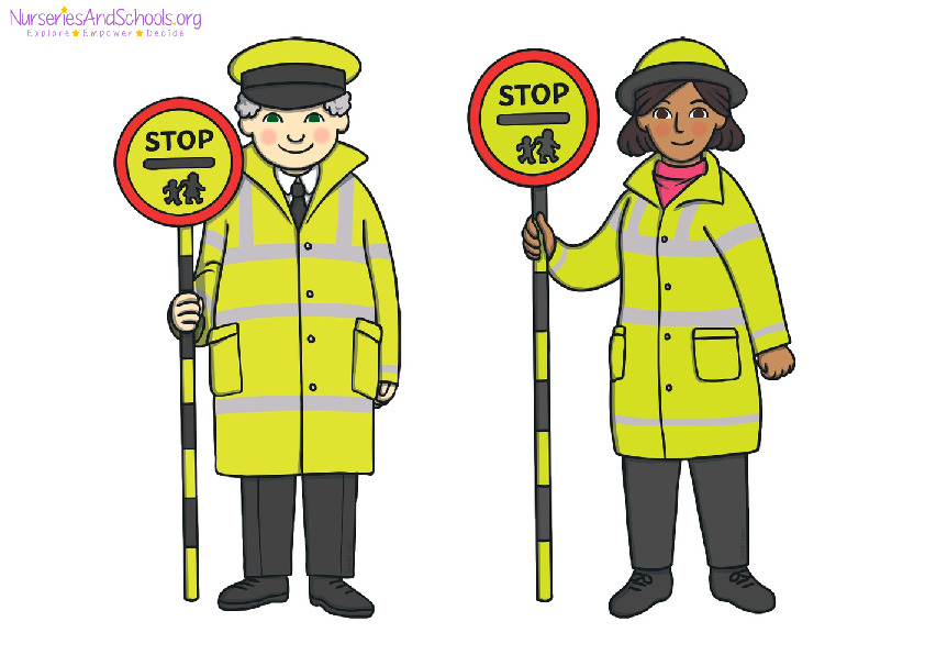School Crossing Patrol Stick Puppets