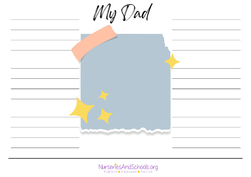 Father's Day 'My Dad' Description Worksheet