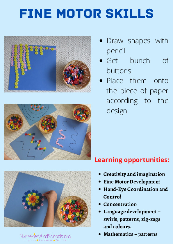 Fine motor skills - buttons activity