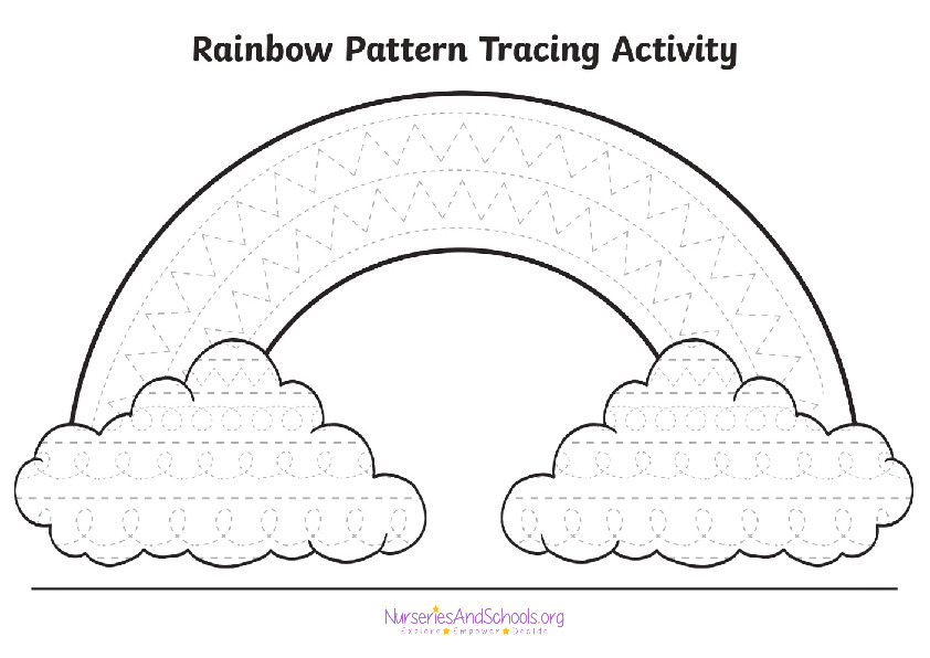 rainbow pattern tracing challenge