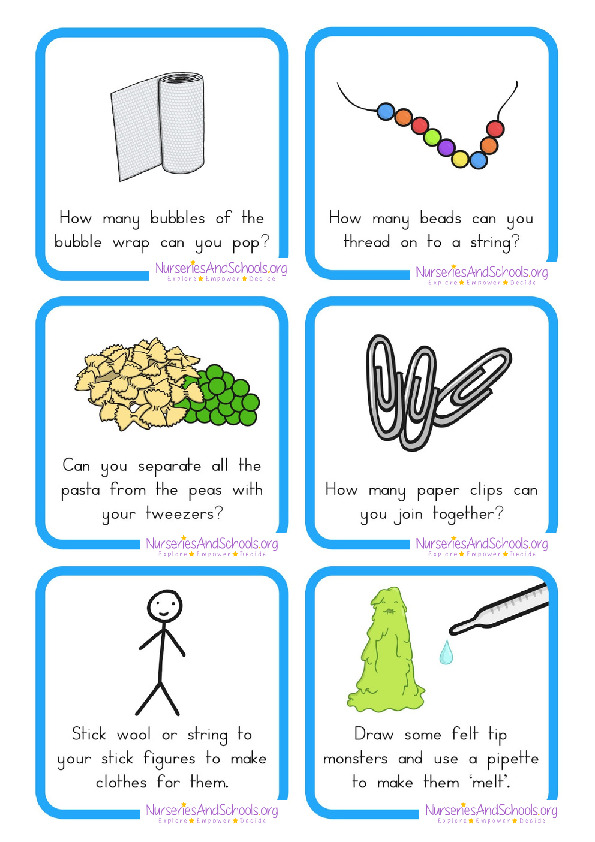 Fine motor skills 6 tasks