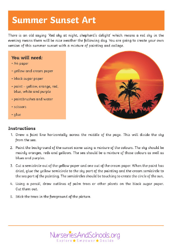Summer sunset art