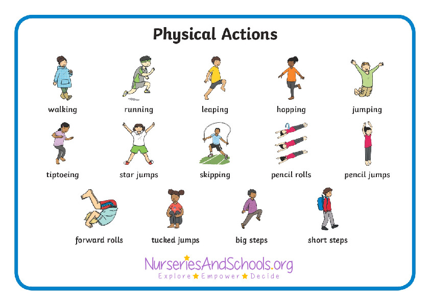 Physical actions - gross motor skills