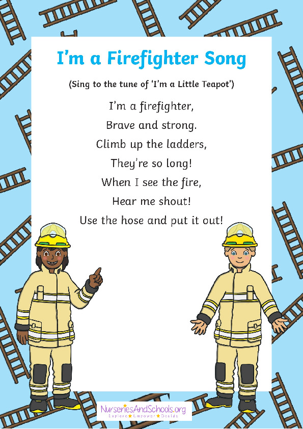Firefighter rhyme poem