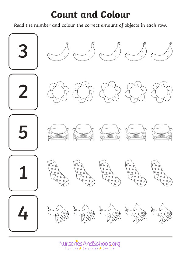 Count and colour - maths