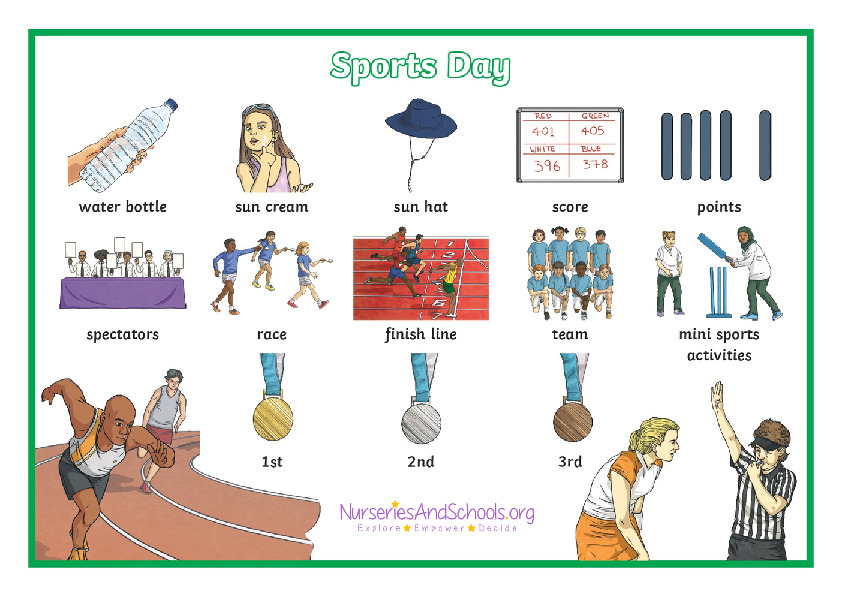 Sports day word mat