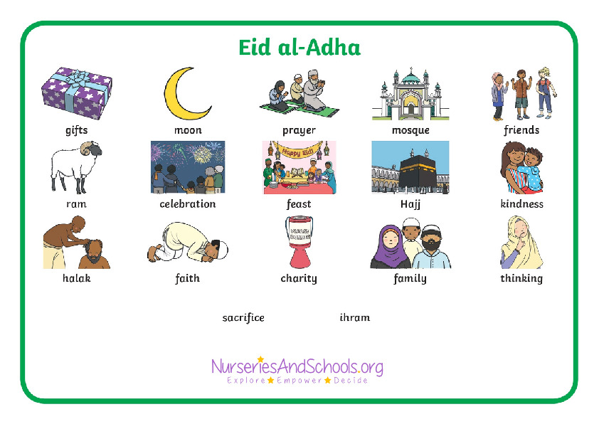 Eid al- adha word mat