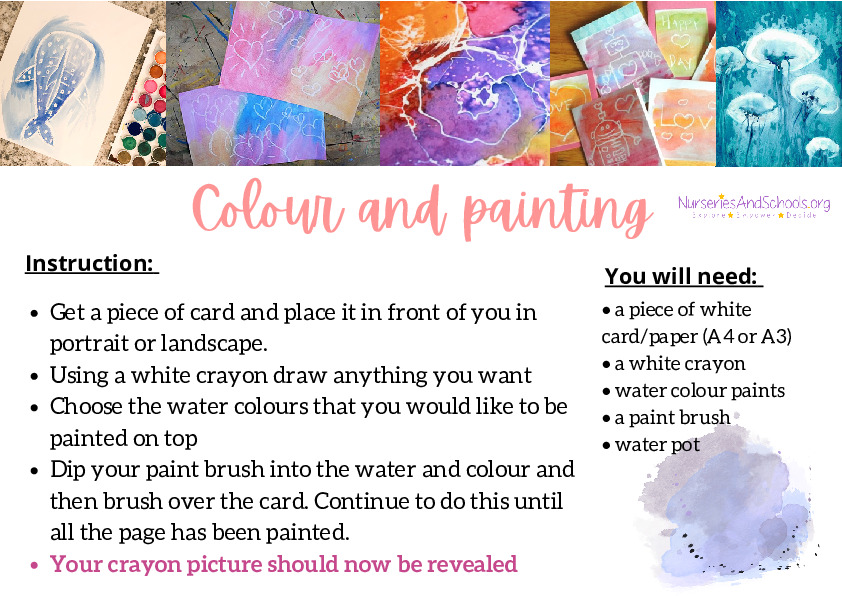 Fun colour and paint activity