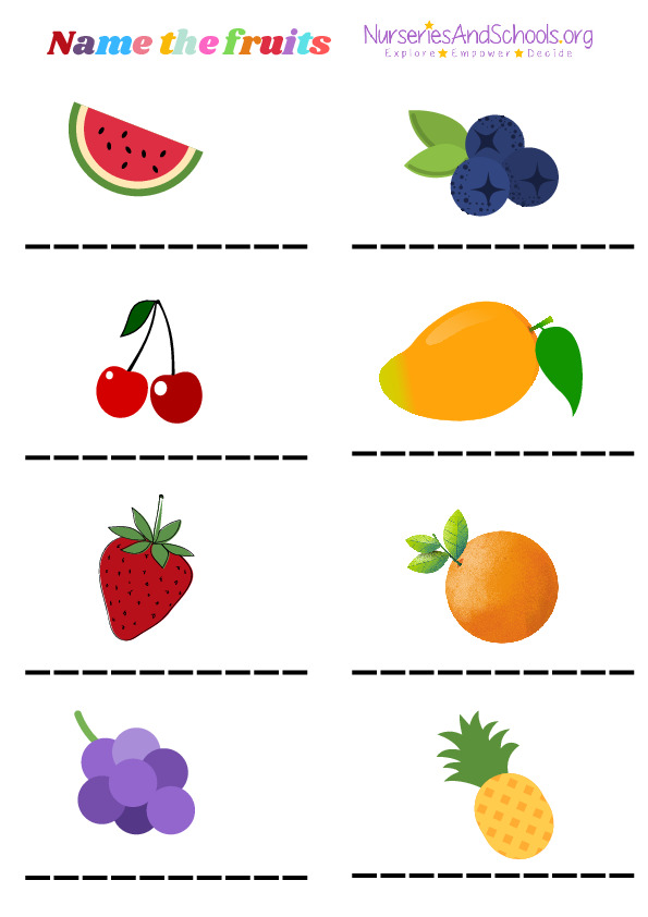 Name the fruits