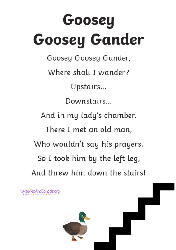 Goosey goosey gander - Baby singing