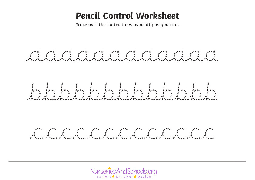 Pencil control worksheet