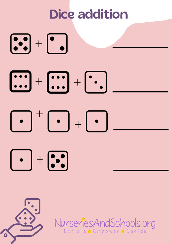 Dice addition - fun maths activity