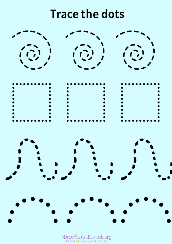 Trace the dots- fine motor skills
