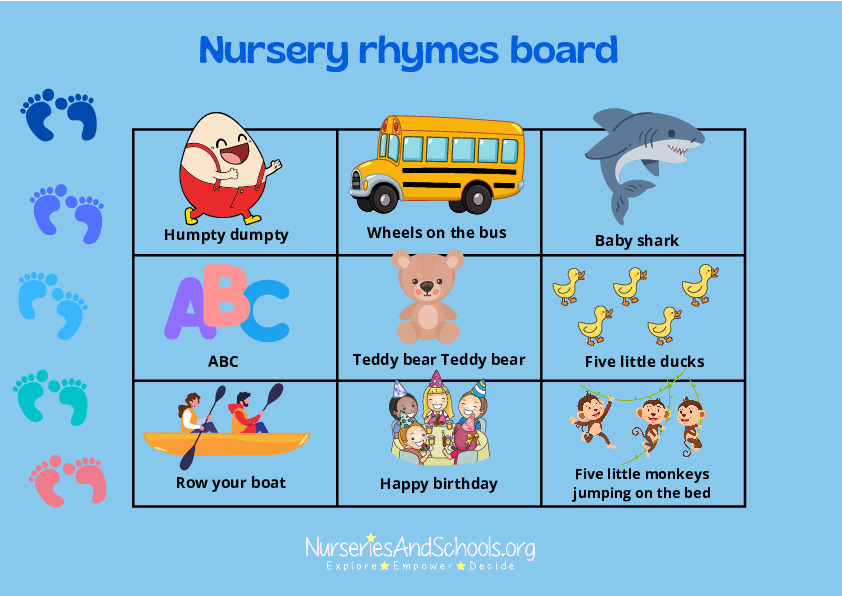 Nursery rhymes board