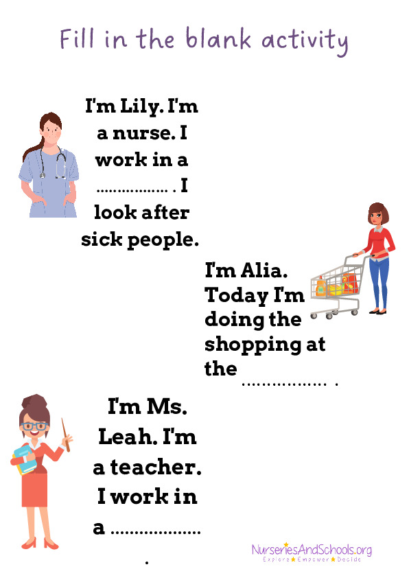 Fill in the blank activity