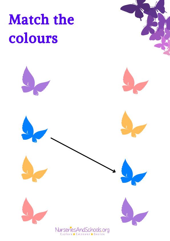 Match the colours - butterflies