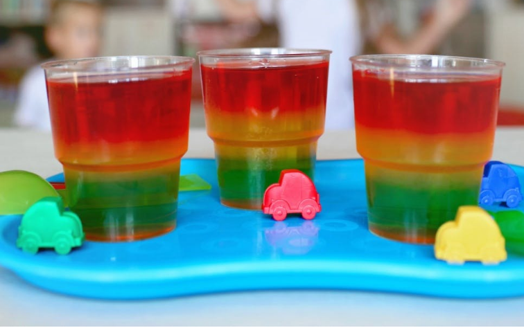 Traffic light jellies for kids