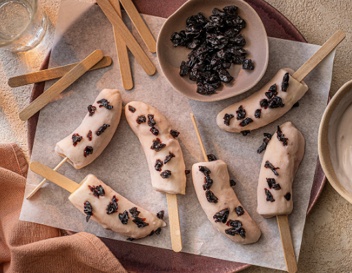 Cherry and banana pops