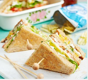 Egg & cress club sandwich