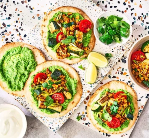 Summer veg tostadas