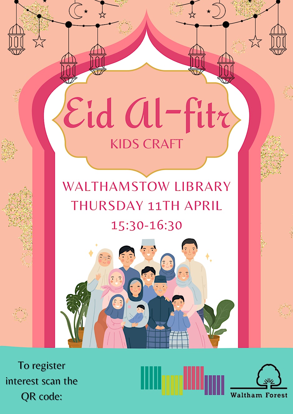 Eid Al-Fitr- kids craft at Walthamstow library